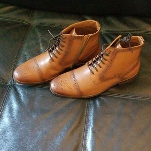 Express leather mens zipper boots size 12